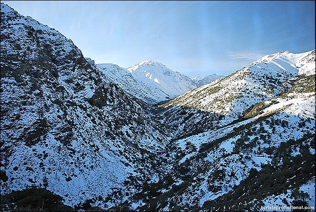 Visual das montanhas - Valle Nevado