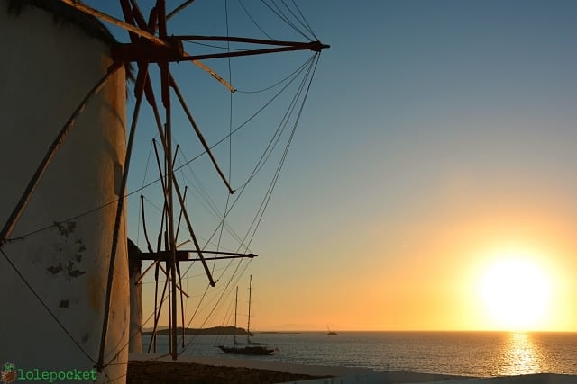 por do sol nos Moinhos - Mykonos: dicas para conhecer a ilha grega das baladas