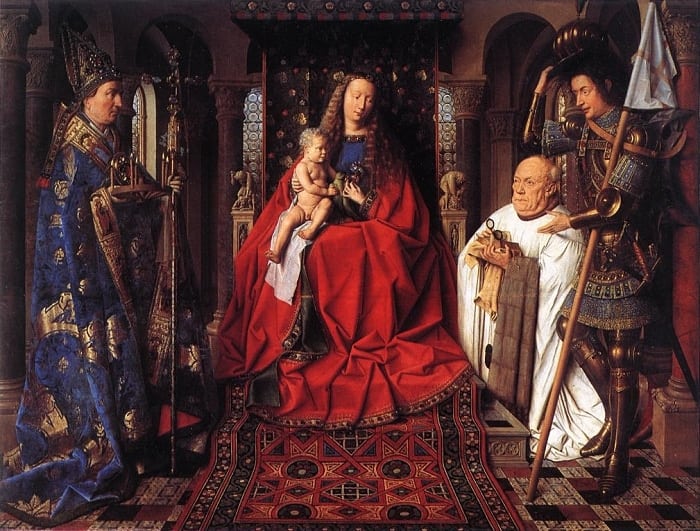 Jan van Eyck The Madonna with Canon van der Paele - Flandres: conheça essa região da Bélgica que transpira arte!