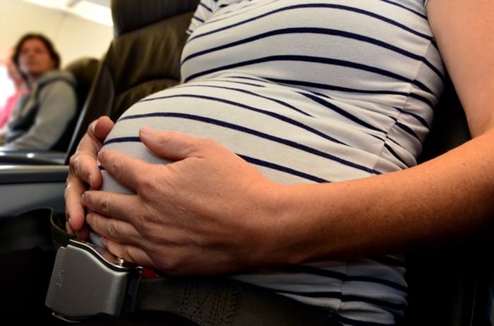 viagem avião grávida