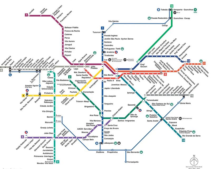 mapa do metro sao paulo - Metrô de São Paulo: dicas de como usar, destinos, preço, horários