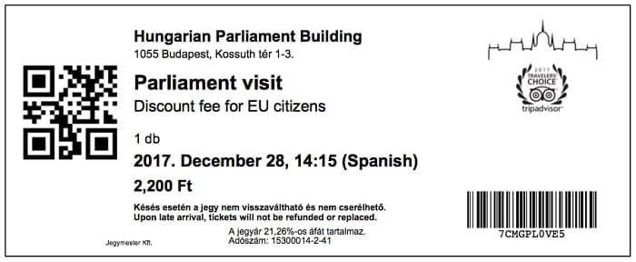Como comprar ingresso para o Parlamento húngaro (on line)
