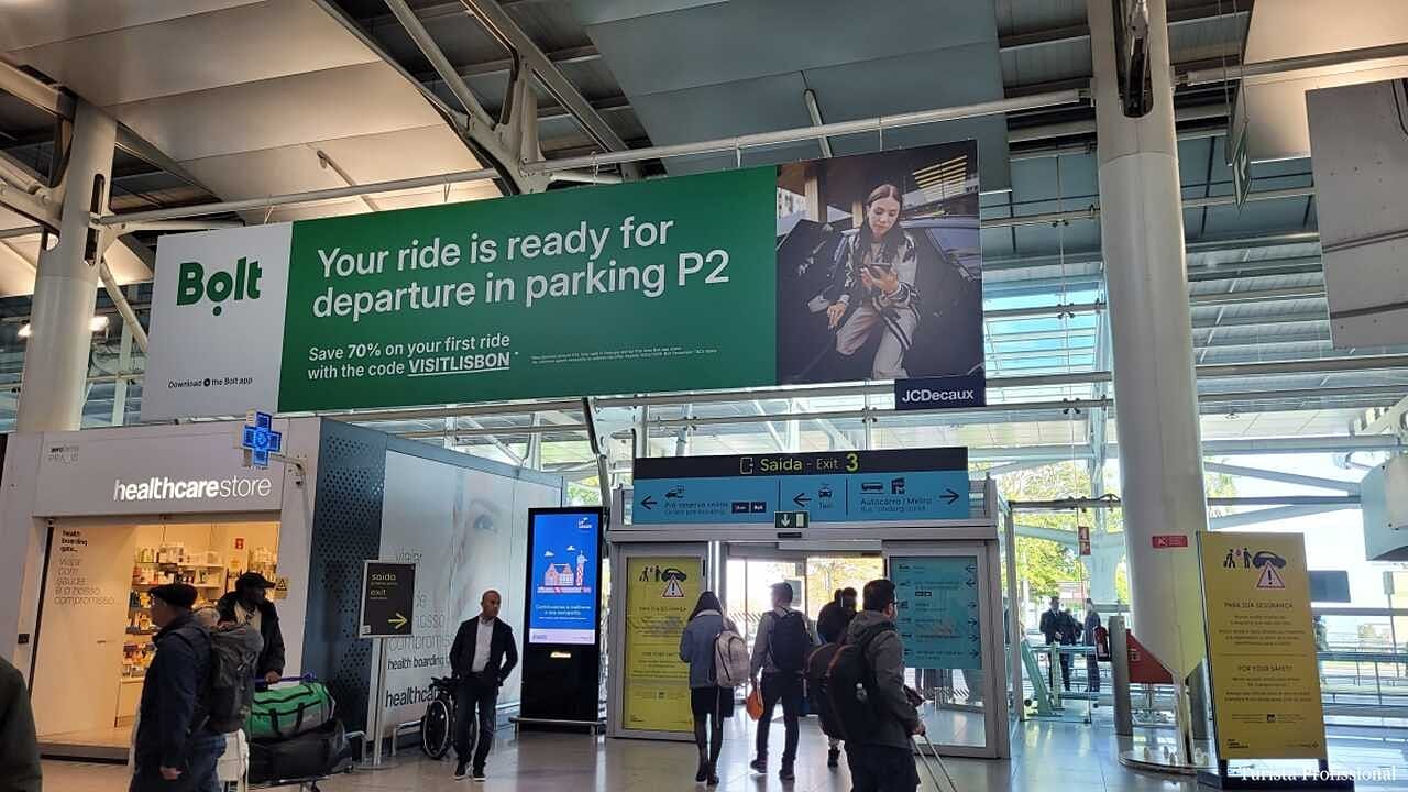 onde pegar o Bolt no aeroporto de Lisboa