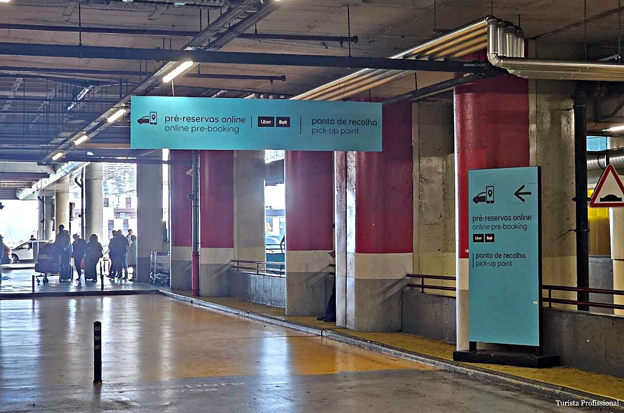onde pegar o Uber no aeroporto de Lisboa