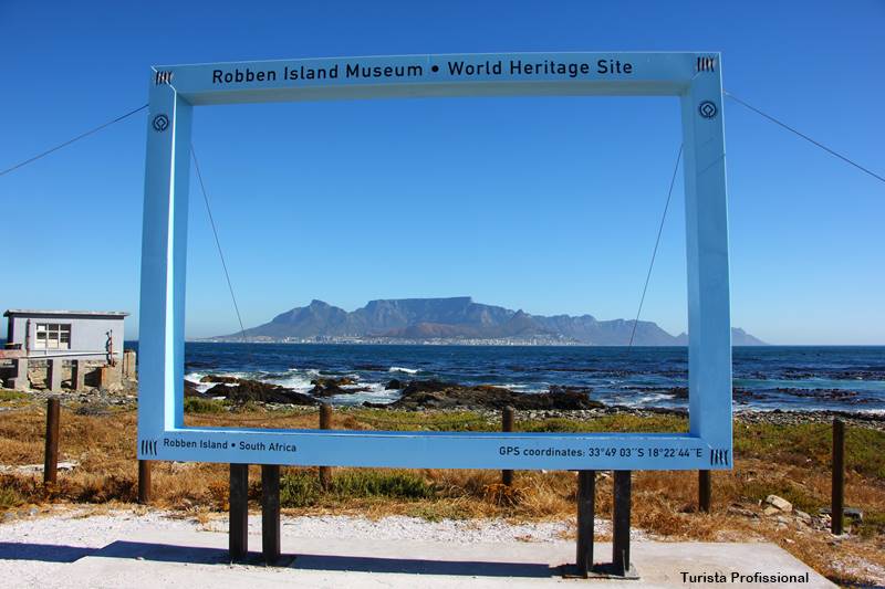 Table mountain vista da Robben Island