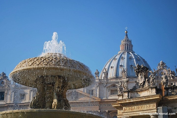 Fonte no Vaticano - O que fazer em Roma: pontos turísticos