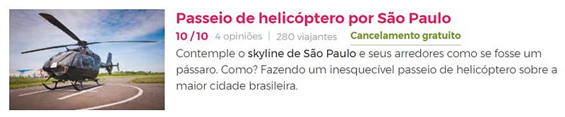 passeio de helicoptero em sao paulo - Hotel Ibis em São Paulo