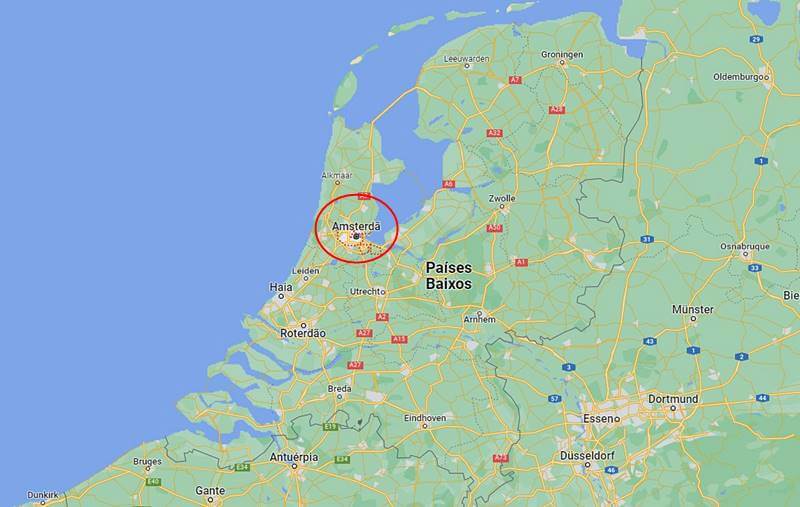 onde fica amsterdam no mapa - Onde fica Amsterdam