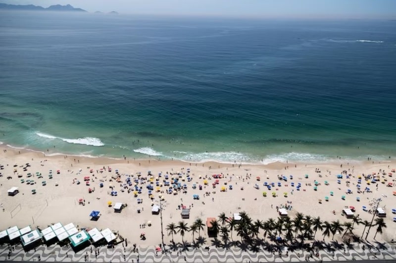 foto aerea da praia de copacabana no rio de janeiro brasil - Hostels em Copacabana