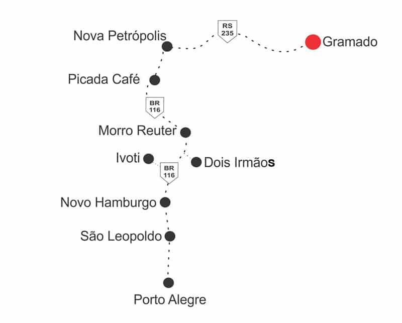 como chegar a gramado rota romântica