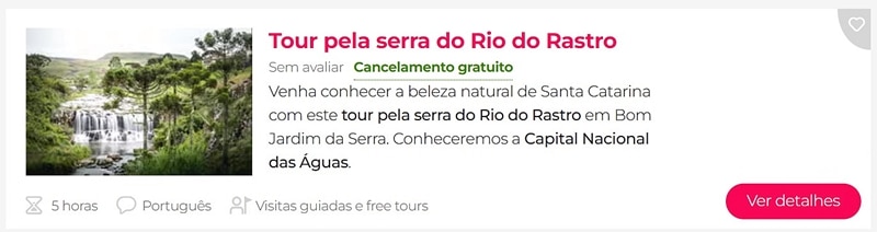 passeio pela serra do rio do rastro