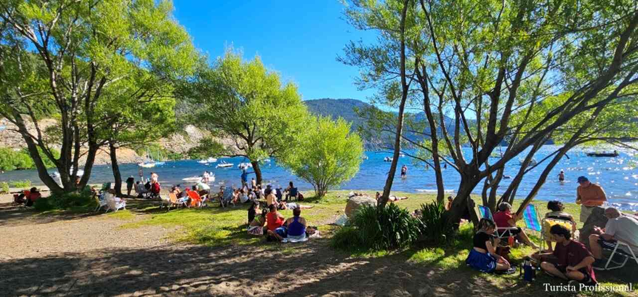 Praia de Lago em San Martins de Los Andes